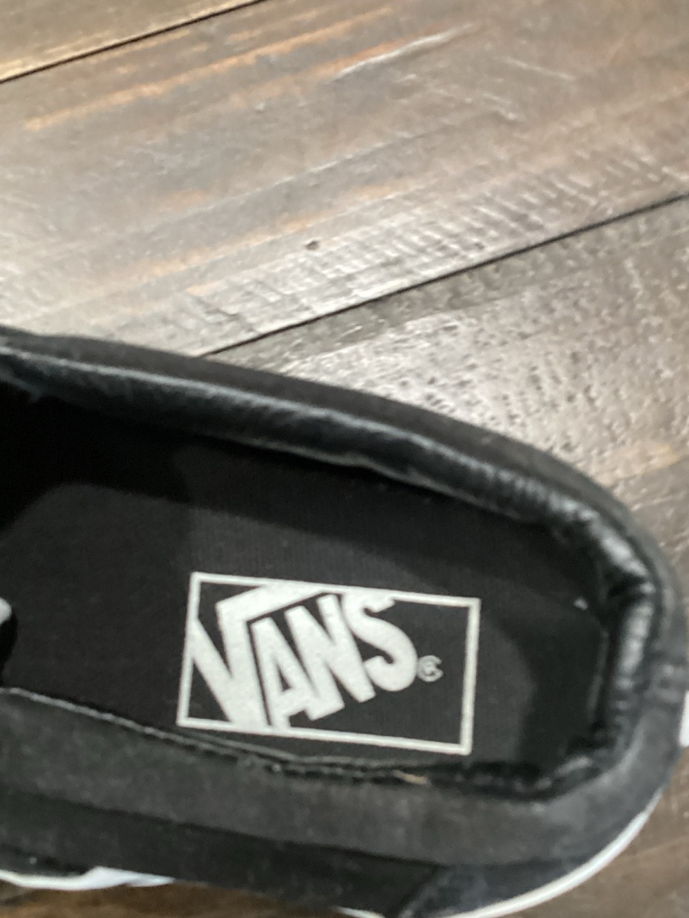 Vans Slip-On Checkerboard Sneakers in Black & White - Picture 5 of 7